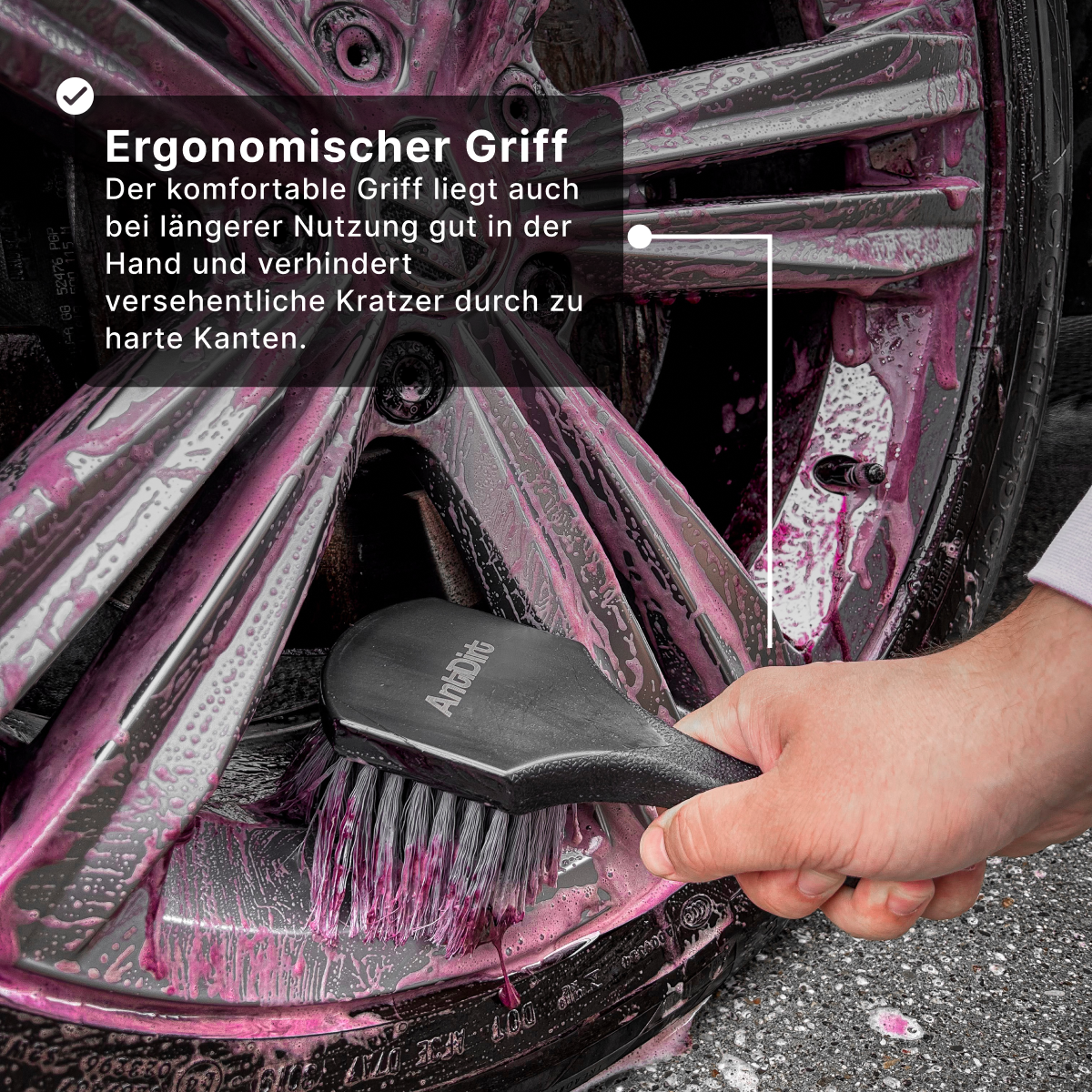 AntiDirt Premium TireBrush Reifen- und Felgenbürste