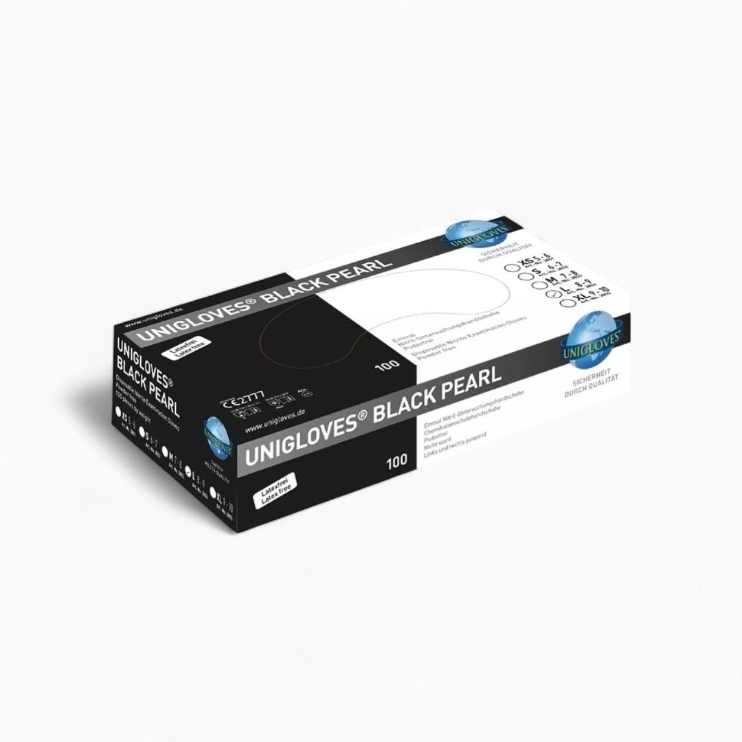 Unigloves BLACK PEARL Nitrilhandschuhe schwarz L, 100 Stk.