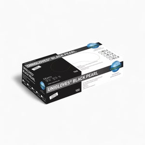 Gants en nitrile Unigloves BLACK PEARL noir L, 100 pièces.