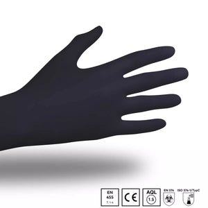 Gants en nitrile Unigloves BLACK PEARL noir L, 100 pièces.