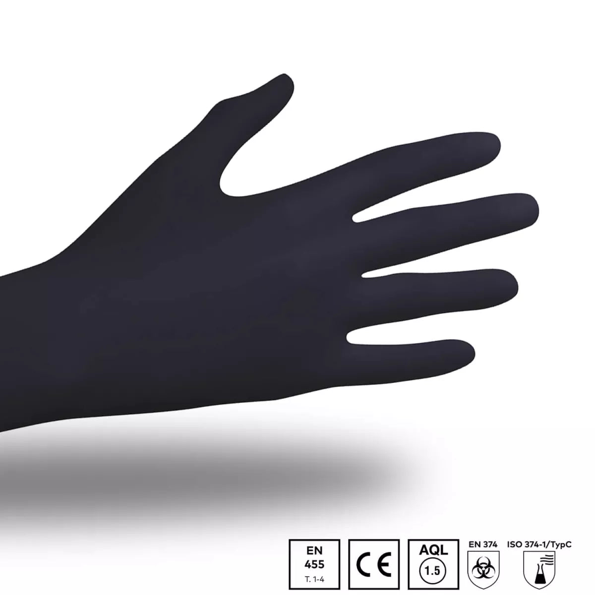 unigloves handschuhe schwarz Unigloves Black Pearl Nitrilhandschuhe XL Schwarz – 100 Stk