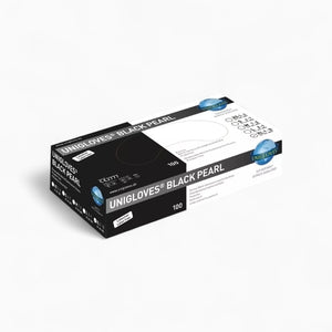 Gants en nitrile Unigloves BLACK PEARL noir XL, 100 pièces.