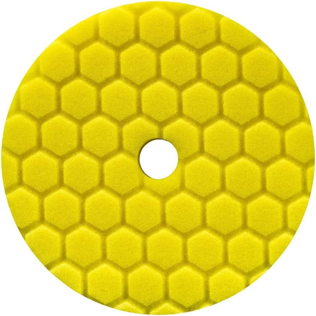 Chemical Guys Hex Logic Tampon de polissage pour coupe lourde - Jaune 150 mm / 6,5 pouces