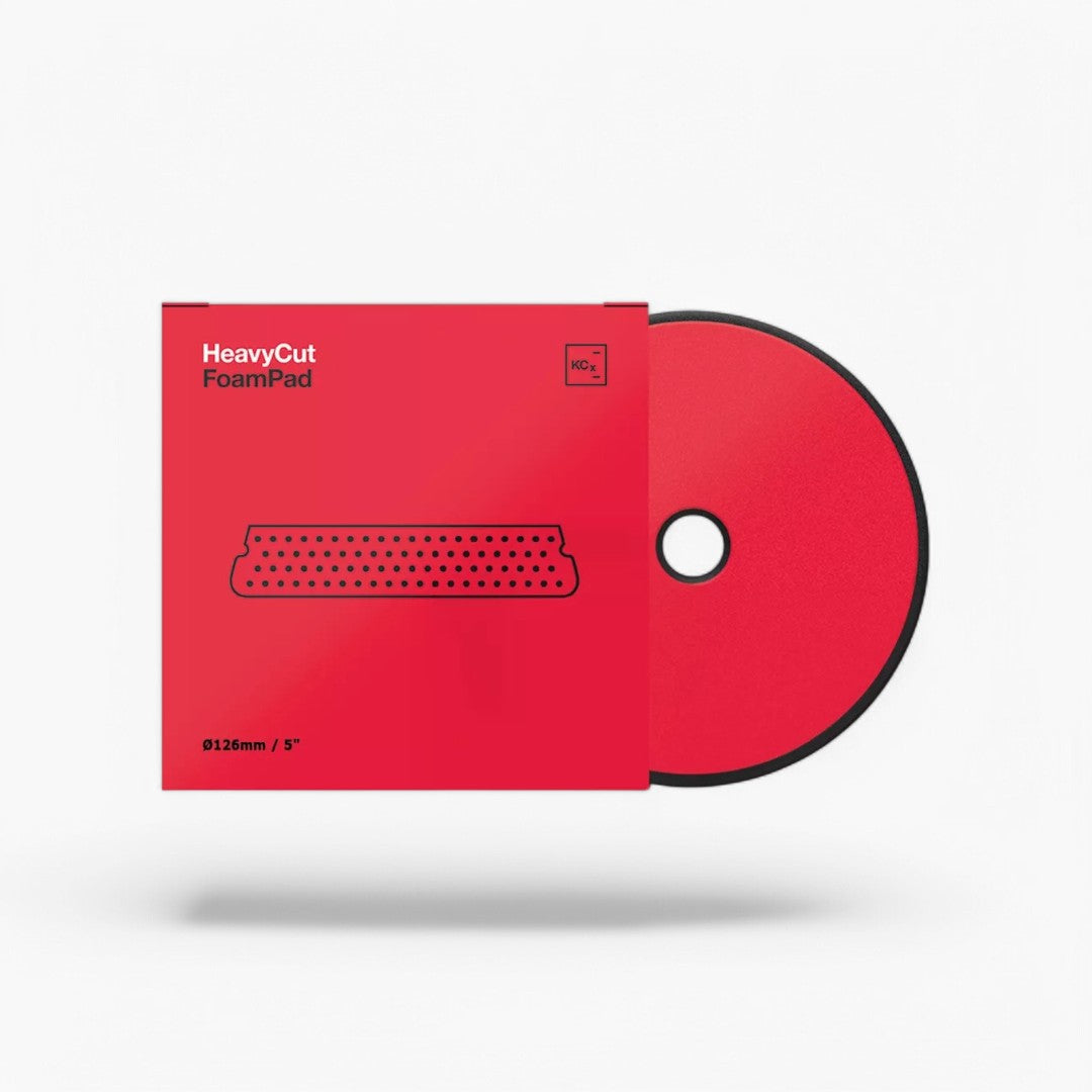 Koch Chemie Heavy Cut Foam Pad Polishing Sponge Ø126mm red