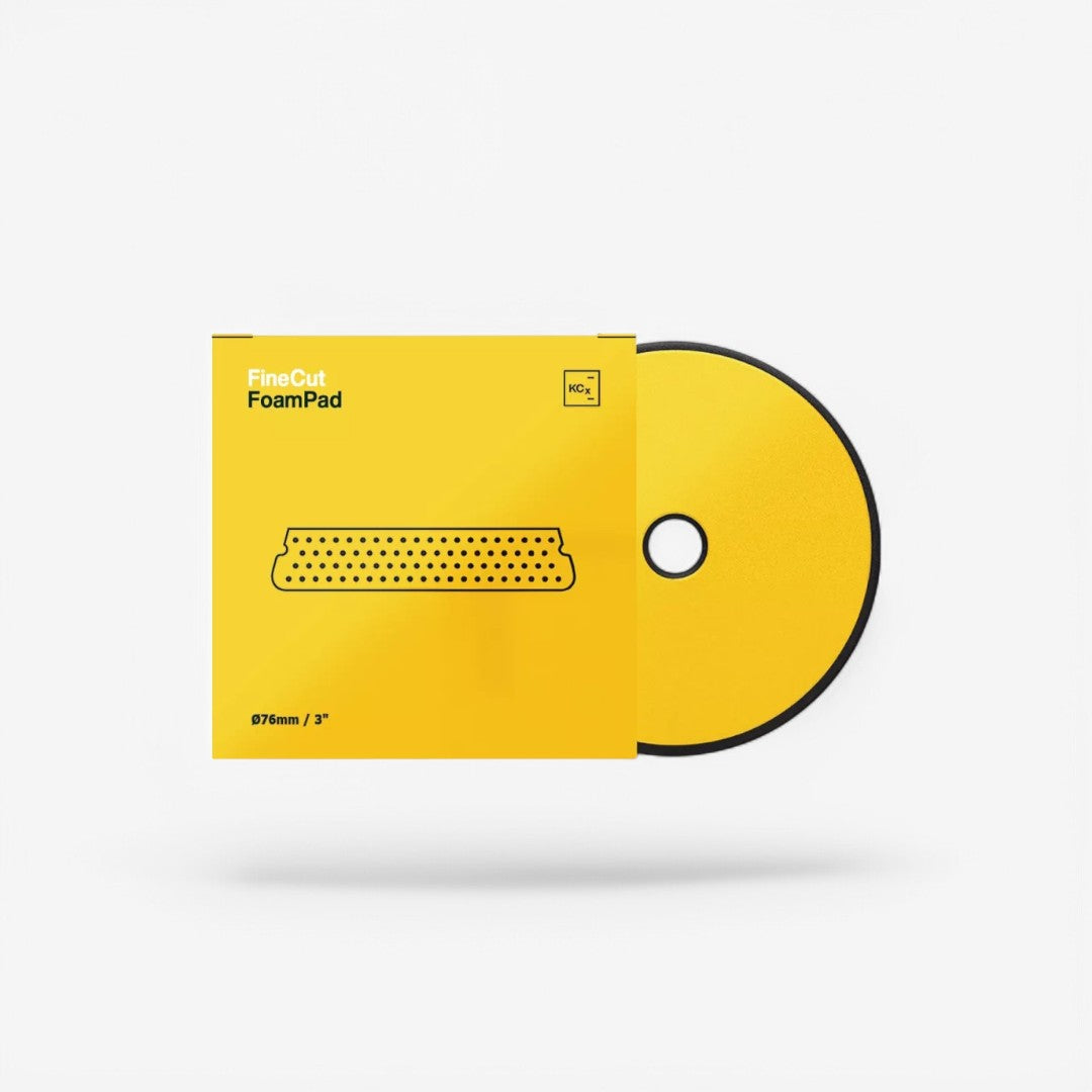 Koch Chemie Fine Cut Foam Pad Polishing Sponge Ø76mm yellow