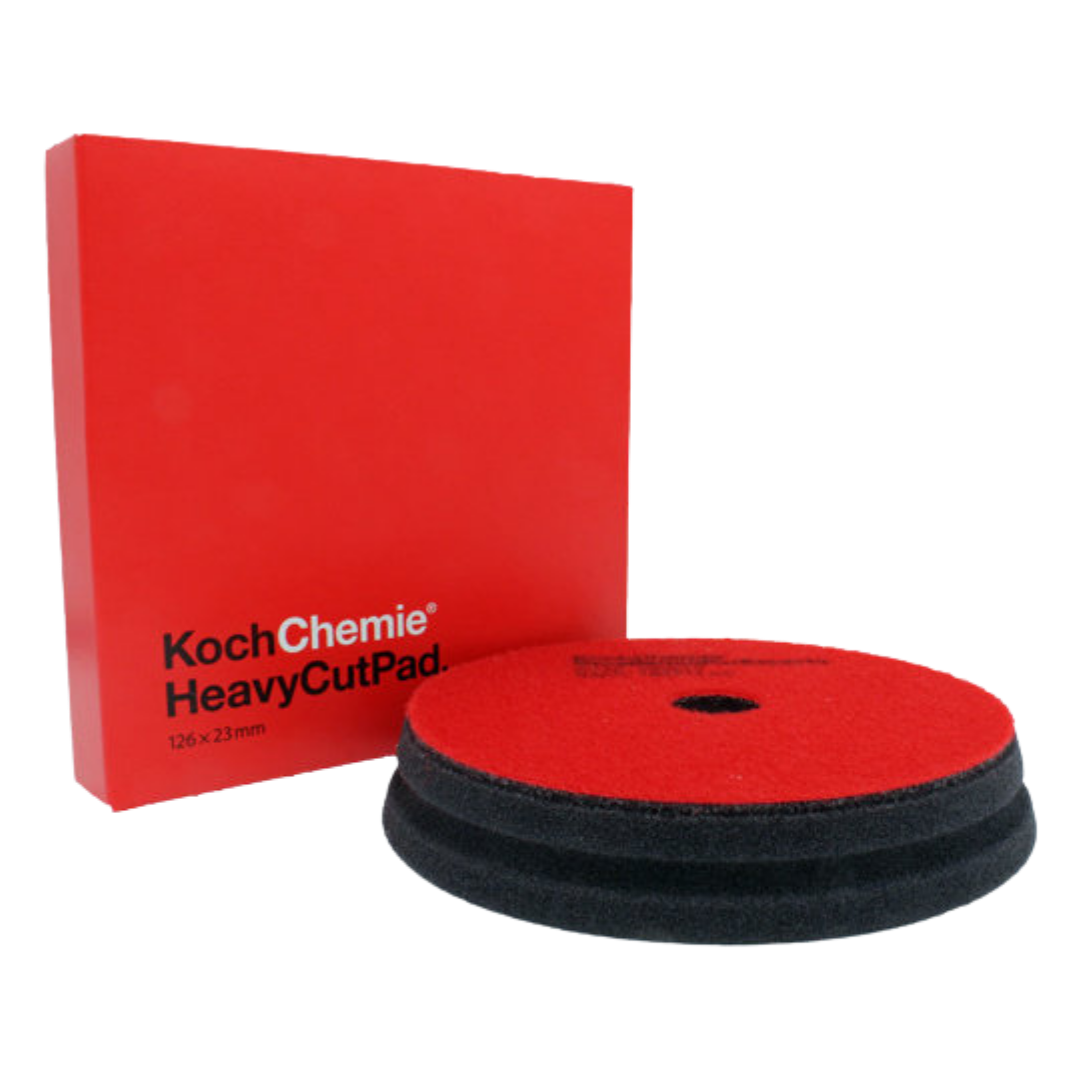 Koch Chemie Heavy Cut Pad Rouge (126mm) - tampon de polissage