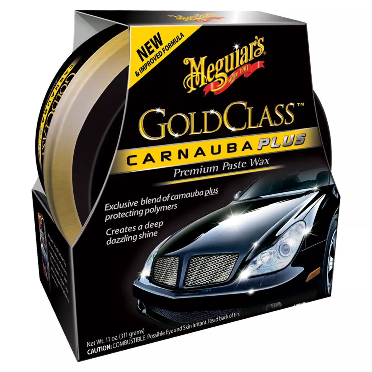 Meguiars Gold Class Carnauba Plus Premium Paste Wax Autowachs 311g